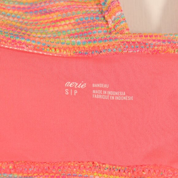 NWT Aerie V Neck Bandeau Space Dye Bikini Top - Picture 7 of 15